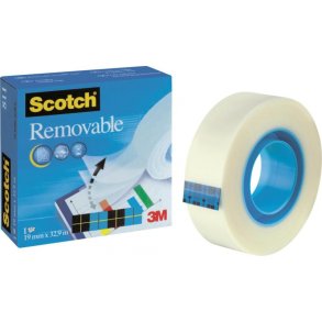 Aftagelig tape mat SCOTCH 19mm x 32,9m