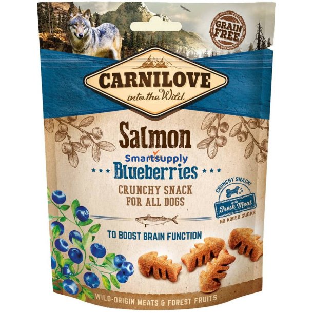 Carnilove Fresh Crunchy Laks+Blueberry Hundegodbid - 200 G