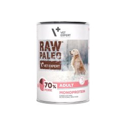 RAW PALEO Adult Monoprotein Pork - vdt hundefoder - 400 g
