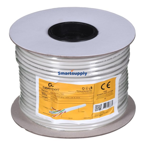 Gembird CAT6 UTP 100m netvrkskabel Gr U/UTP (UTP)