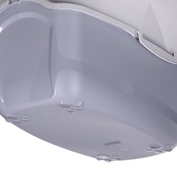 DIAMENTIQ BAYA white/light grey -  kattebakke - 55,5 x 40 x 38,7 cm