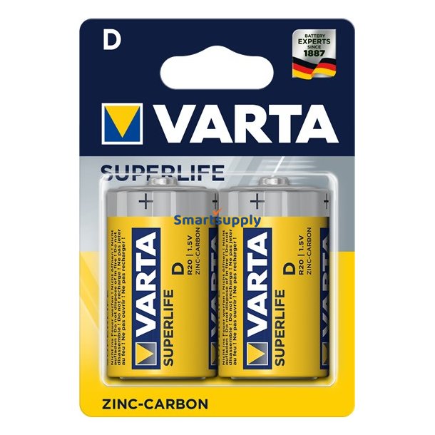 Varta R20 D Husholdningsbatteri Zink-Carbon