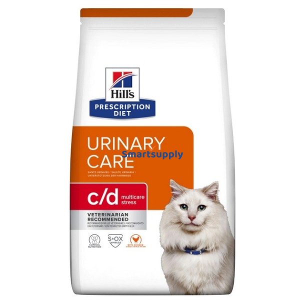 Hill's Prescription Diet Feline C/D Urinary Care Multicare Stress Trfoder Til Kat Kylling 3 Kg