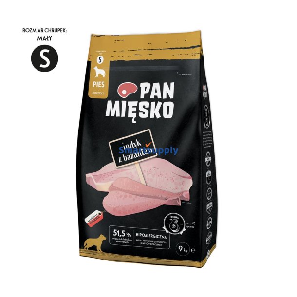 PAN MISKO Kalkun med fasan S - trfoder til hunde - 9 kg