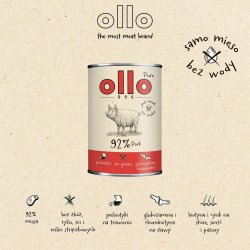 OLLO Pure Pork - vdfoder til hunde - 850g