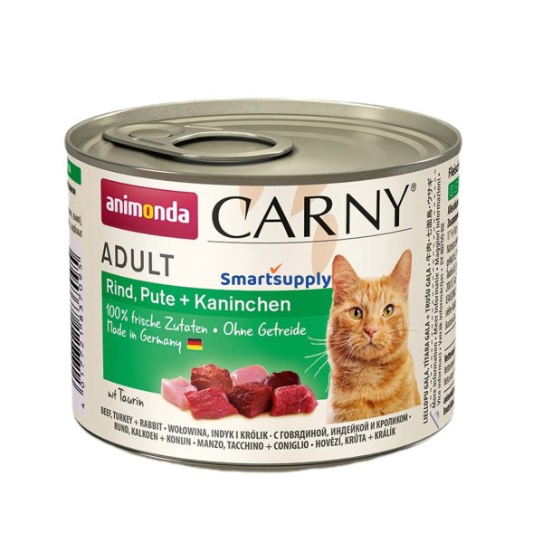 Animonda Carny Adult Oksekd, Kalkun Og Kanin - Vdfoder Til Katte - 200G