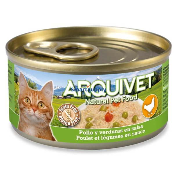 Arquivet Kylling I Sauce Med Grntsager - Vdfoder Til Katte - 80G