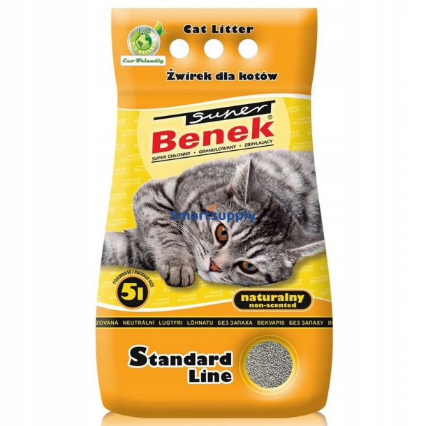 Certech Super Benek Standard Natural - Klumpende kattegrus 5 l