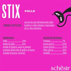 Schesir Stix Kyllingecreme - Godbid Til Katte - 6X15g