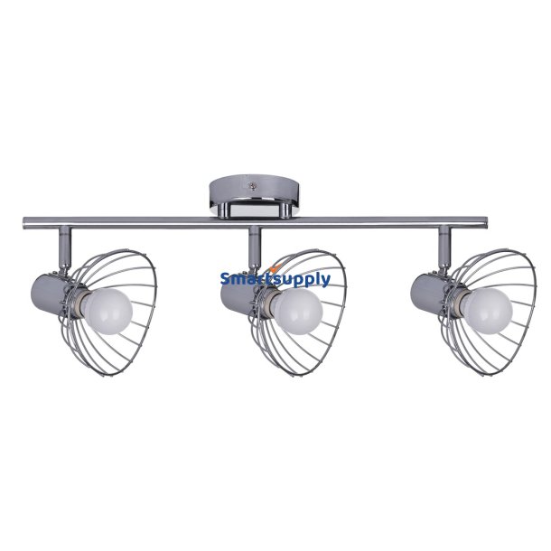 Activejet Gizel Tredobbelt Loftsvglampe Krom E14 Vglampe Til Stue