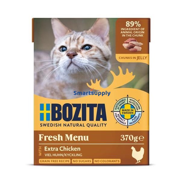 BOZITA Kylling i gel - vdfoder til katte - 370 g
