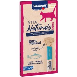 Vitakraft Vita Naturals Flydende Laks - Kattegodbidder - 5 X 15G
