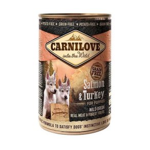 CARNILOVE Into the Wild Salmon & Turkey for Puppies - vdfoder til hunde - 400g