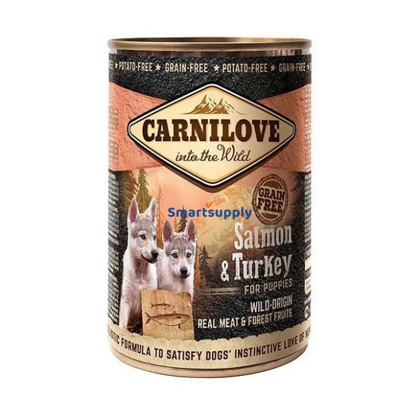Carnilove Into The Wild Laks &amp; Kalkun Til Hvalpe - Vdfoder Til Hunde - 400G