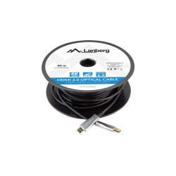 Lanberg Ca-Hdmi -20Fb-0300-Bk Optisk Kabel Hdmi M/M 30M V2.0 4K