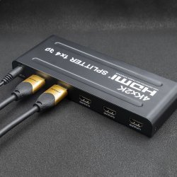 Qoltec 51798 Aktiv HDMI Splitter 4 x HDMI 4K x 2K | 3,4 Gb/s