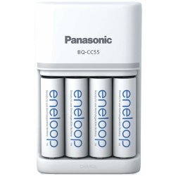 Batterioplader PANASONIC Eneloop Smartplus BQ-CC55 + 4x AA 2000 mAh (K-KJ55MCD40E)