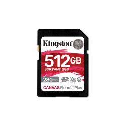 Kingston 512Gb Canvas React Plus Sdxc Uhs-Ii 280R/150W U3 V60 Til Full Hd/4K