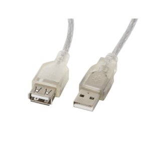 Lanberg CA-USBE-12CC-0018-TR USB-kabel 1,8 m USB 2.0 USB A Transparent