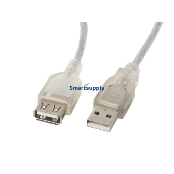 Lanberg CA-USBE-12CC-0018-TR USB-kabel 1,8 m USB 2.0 USB A Transparent