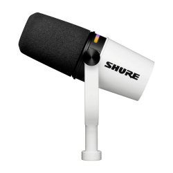 Shure Mv7+-W - Talerstol/Vokalmikrofon Med Xlr/Usb-C Stik, Hvid