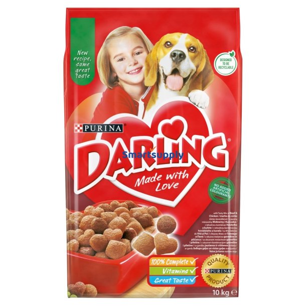 PURINA Darling Beef with chicken - trfoder til hunde - 10 kg