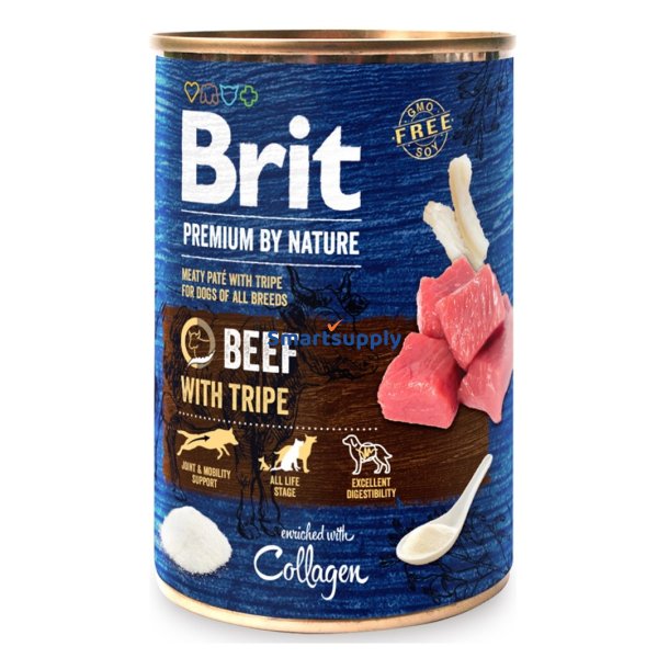 Brit Premium By Nature Oksekd Med Indmad - Vdfoder Til Hunde - 400 G