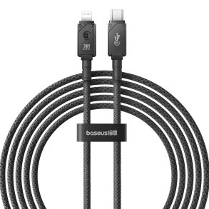 Baseus Unbreakable USB C til iP-kabel 2 m 20 W Sort