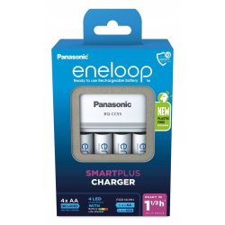 Batterioplader PANASONIC Eneloop Smartplus BQ-CC55 + 4x AA 2000 mAh (K-KJ55MCD40E)