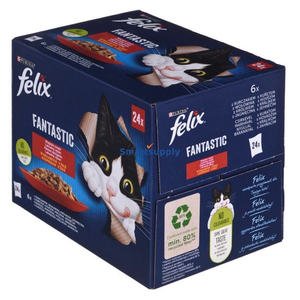 Felix Fantastiske Landlige Smage I Gel&eacute; - Vdfoder Til Katte - 24X 85G
