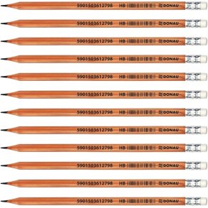 Blyanter med viskelder cedertr HB - 12 stk