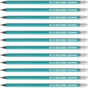 Blyanter med viskelder polystyren HB grn lakeret - 12 stk