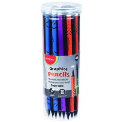 Blyanter runde HB holografisk metaldesign - 48 stk