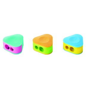 Blyantspidser trekantet assorterede farver blisterpakke - 1 stk