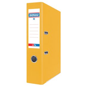 Brevordner A4 neon gul - 75 mm ryg - 10 stk