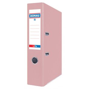 Brevordner A4 pastel pink - 75 mm ryg - 10 stk