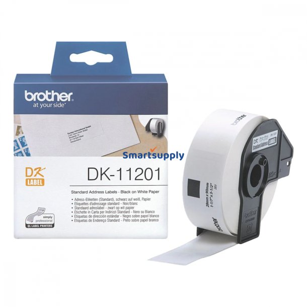 Brother DK11201 labelrulle 29mm x 90mm 400 stk original