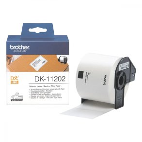 Brother DK11202 fragtlabels 62mm x 100mm 300 stk original