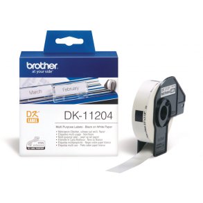 Brother DK11204 multi label 17mmx54mm 400 stk original