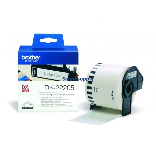 Brother DK22205 labels endels bane 62mm x 30,5m original