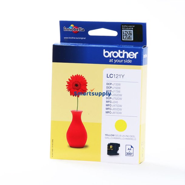 Brother LC121 Gul blkpatron 4ml original