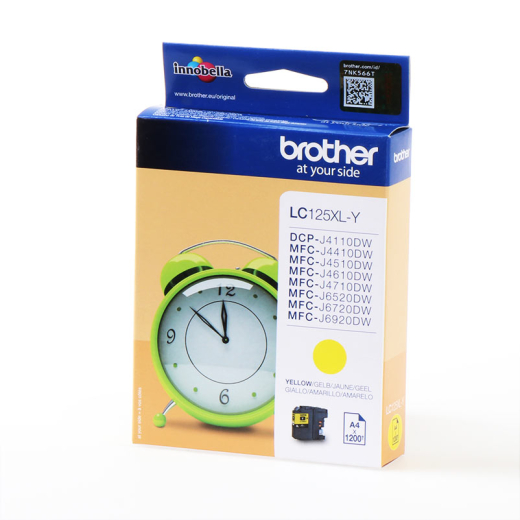 Brother LC125XL Gul bl�kpatron 8ml original
