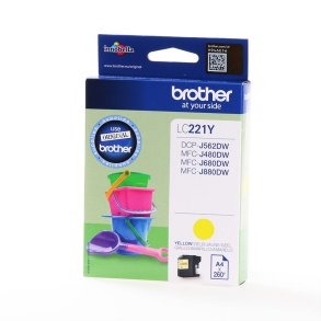 Brother LC221 Gul blkpatron 3,9ml original