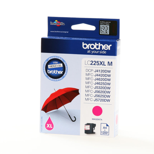Brother LC225XL Magenta bl�kpatron 12ml original