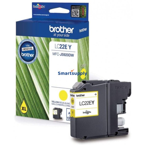 Brother LC22E Gul blkpatron 24ml original