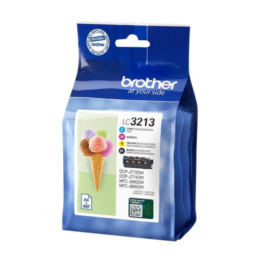 Brother LC3213 BCMY 4 stk bl�kpatroner 1.600 sider original