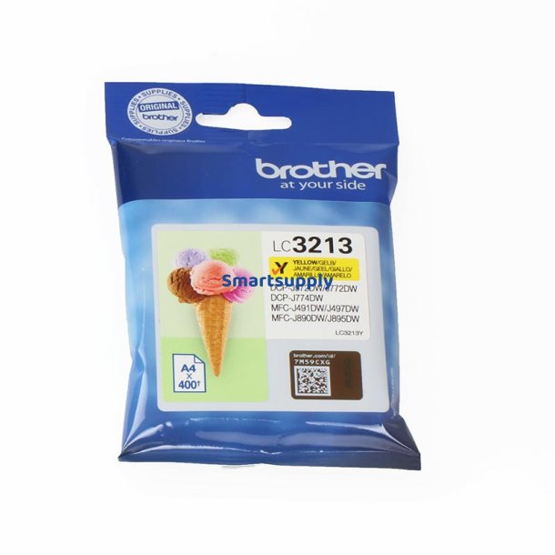 Brother LC3213 Gul blkpatron 400 sider original