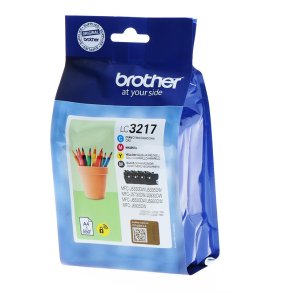 Brother LC3217 BCMY 4 stk blkpatroner 34ml original