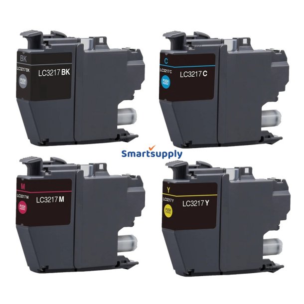 Rabat Brother LC3217 BCMY blkpatroner 48ml kompatibel