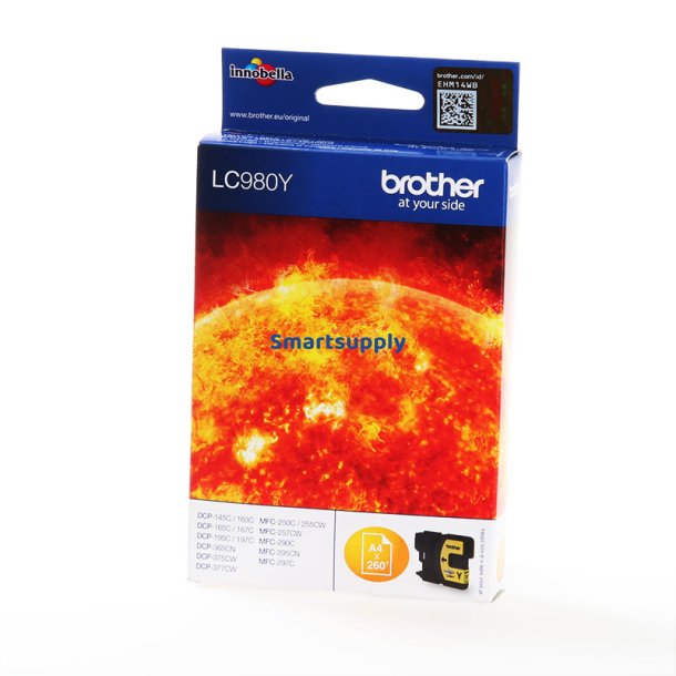 Brother LC980 Gul blkpatron 5,5ml original